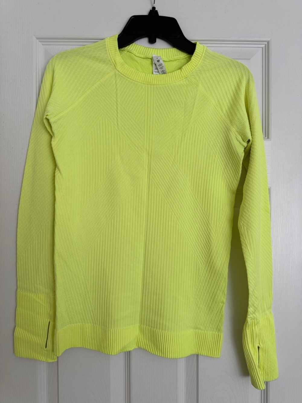 lululemon athletica Neon Yellow Textured Crew Sweater - Picture 5 of 8